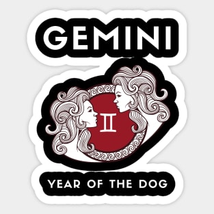 GEMINI / Year of the DOG Sticker